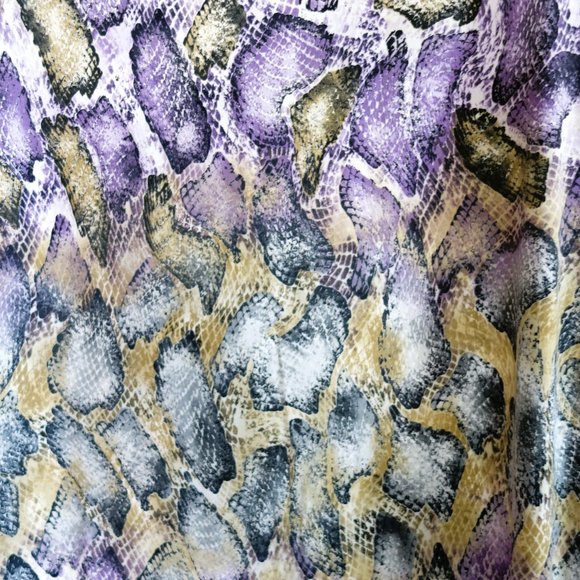 Effortless Style by Citiknits Gray/Purple Snake Sleeveless Pullover Dress M - Picture 3 of 5